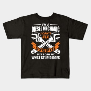 Funny Diesel Mechanic Gift Kids T-Shirt